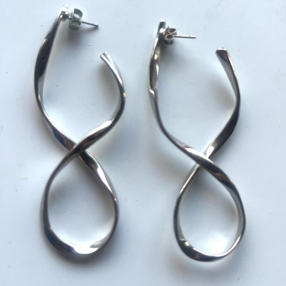 Silver Twist Earrings